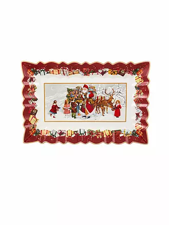 VILLEROY & BOCH | Toy's Fantasy Kuchenplatte eckig, Santa und Kinder 35x23x3,5cm | 